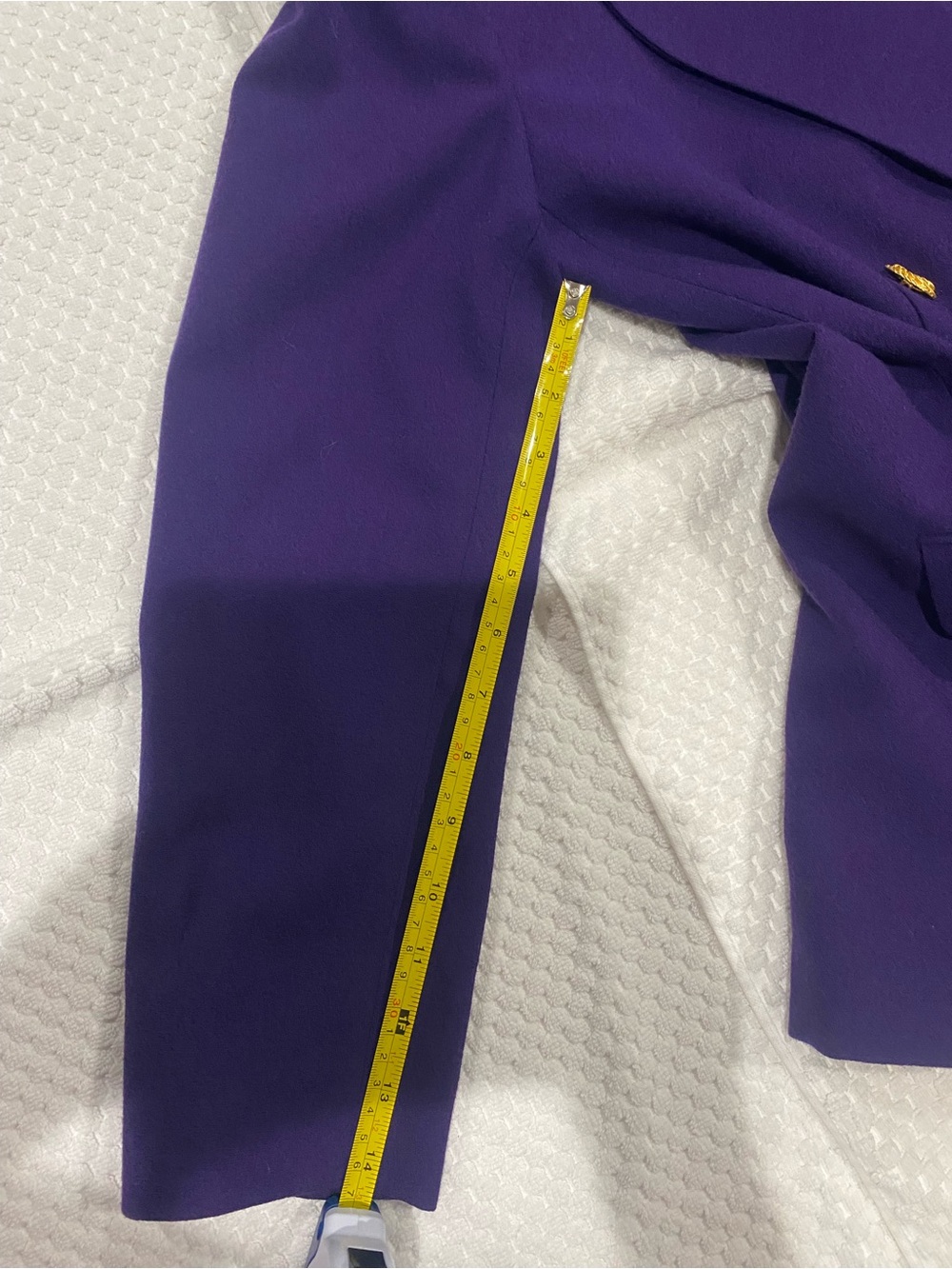 Valerie Stevens Purple Double-Breasted Blazerwith Gold Buttons and Skirt Suit - Picture 6 of 10
